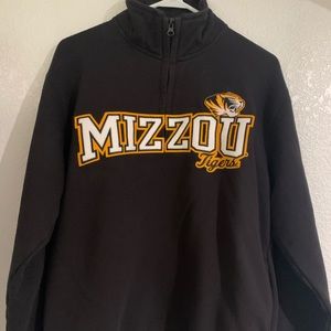 Big cotton 1/4 zip Mizzou sweatshirt